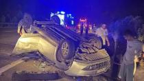Birecik’de Takla Atan Otomobilden Sürücü Sağ Çıktı